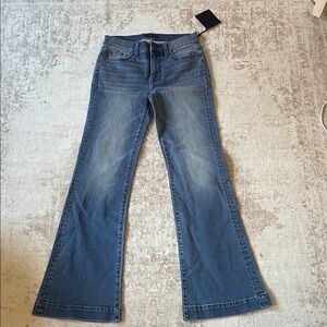 7 For All Mankind Medium Blue Wide Leg Jeans